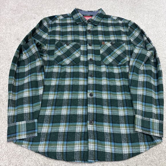 Coleman Button Down Flannel Shirt Men’s Multicolor Plaid Long Sleeve Medium NWT - Picture 7 of 12